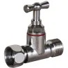 Robinet à potence droit pour réservoir de WC laiton nickelé mâle femelle 3/8"