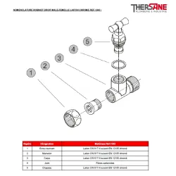 NOMENCLATURE ROBINET DROIT MALE-FEMELLE LAITON CHROME REF.1343