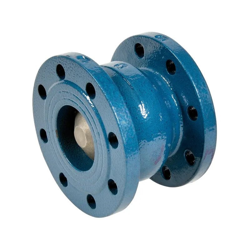 Clapet de non-retour fonte en GJL-250 obturateur acier inox toutes positions simple guidage à brides