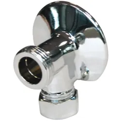 Applique murale laiton chromé avec écrou série lourde mâle Ø14 x 1/2"