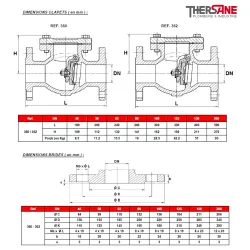 DIMENSIONS CLAPETS et BRIDES 360 362