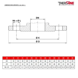 DIMENSIONS BRIDES ( en mm ) 336
