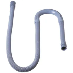 Flexible d'évacuation machine à laver plastique 19 x 24mm avec crosse amovible