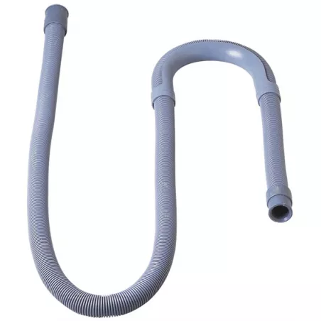 Flexible d'évacuation machine à laver plastique 19 x 24mm avec crosse amovible