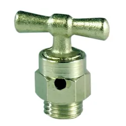 Purge laiton nickelé pour vanne à sphère à purge