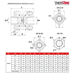 DIMENSIONS MODELES TARAUDES ( en mm ) 380 384 381 382