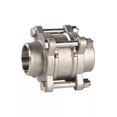 Clapet de non-retour système à disque 3 pièces à souder acier inox ASTM A351 CF8M