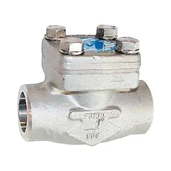 Clapet de non-retour à bille acier inox forgé A182 F316 avec ressort chapeau boulonné