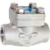 Clapet de non-retour à bille acier inox forgé A182 F316 avec ressort chapeau boulonné