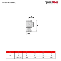 DIMENSIONS ( en mm ) 308