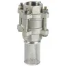 Clapet crépine de non-retour système à disque 3 pièces tout inox femelle - femelle