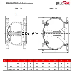 DIMENSIONS REF. 363 DN 50 – 300
