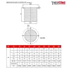 DIMENSIONS MODELE ACIER REF.367 ( en mm )