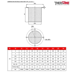 DIMENSIONS MODELE INOX REF.376 ( en mm )