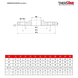 DIMENSIONS BRIDES ( en mm ) 235