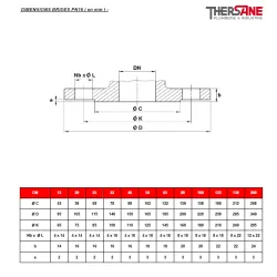 DIMENSIONS BRIDES PN16 ( en mm ) 240