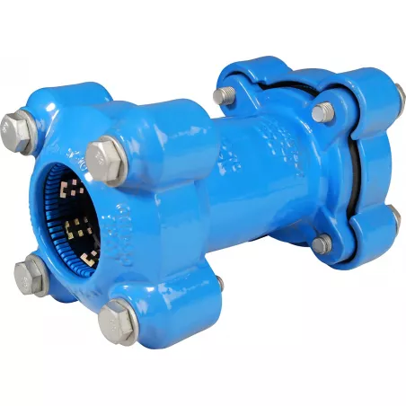 Manchon fonte à serrage extérieur pour tubes rigides avec bague autobloquante