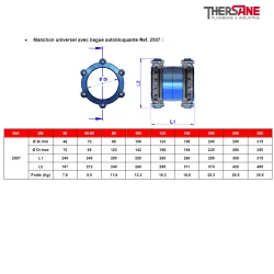 Manchon universel avec bague autobloquante Ref. 2507