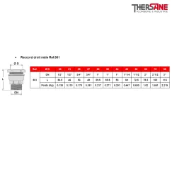 Raccord droit mâle Ref.861