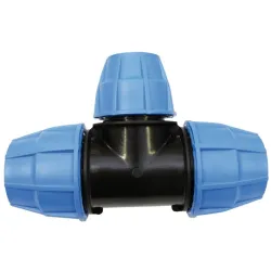 Raccord polypropylène en T à serrage extérieur