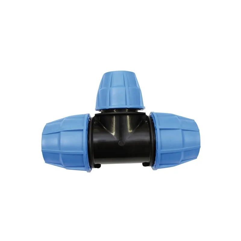 Raccord polypropylène en T réduit à serrage extérieur