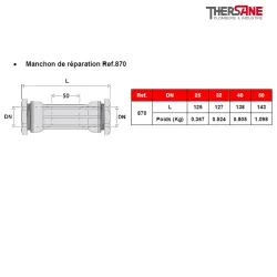 Manchon de réparation Ref.870