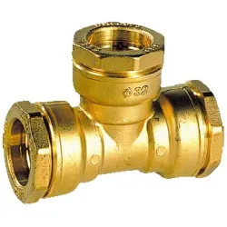 Té laiton DECA à serrage extérieur pour tube polyéthylène