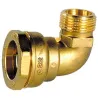 Coude 90° mâle laiton DECA à serrage extérieur pour tube polyéthylène