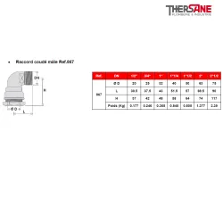Raccord coudé mâle Ref.867