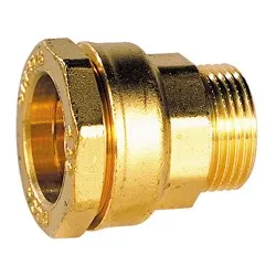 Raccords laiton DECA mâle BSP à serrage extérieur pour tube polyéthylène série fer