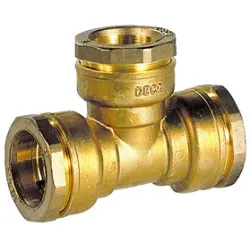 Té égal laiton DECA à serrage extérieur pour tube acier