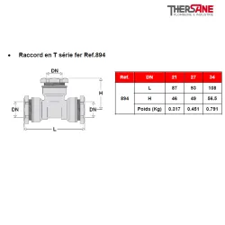Raccord en T série fer Ref.894