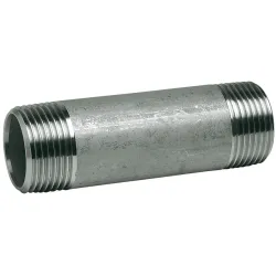 Raccord acier inox 316 mamelon tube longueur 100mm class 150 BSP