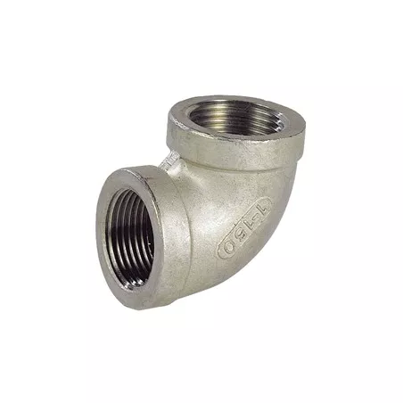 Raccord coudé 90° femelle - femelle acier inox ASTM A351 CF8M