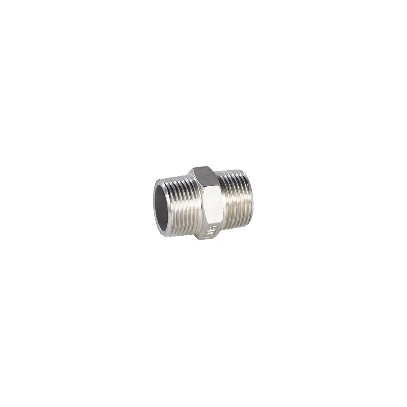 Raccord mamelon hexagonal acier inox ASTM A351 CF8M