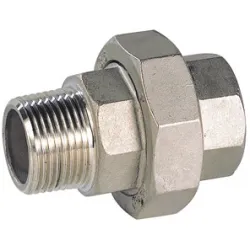Raccord union mâle - femelle acier inox ASTM A351 CF8M BSP à portée conique