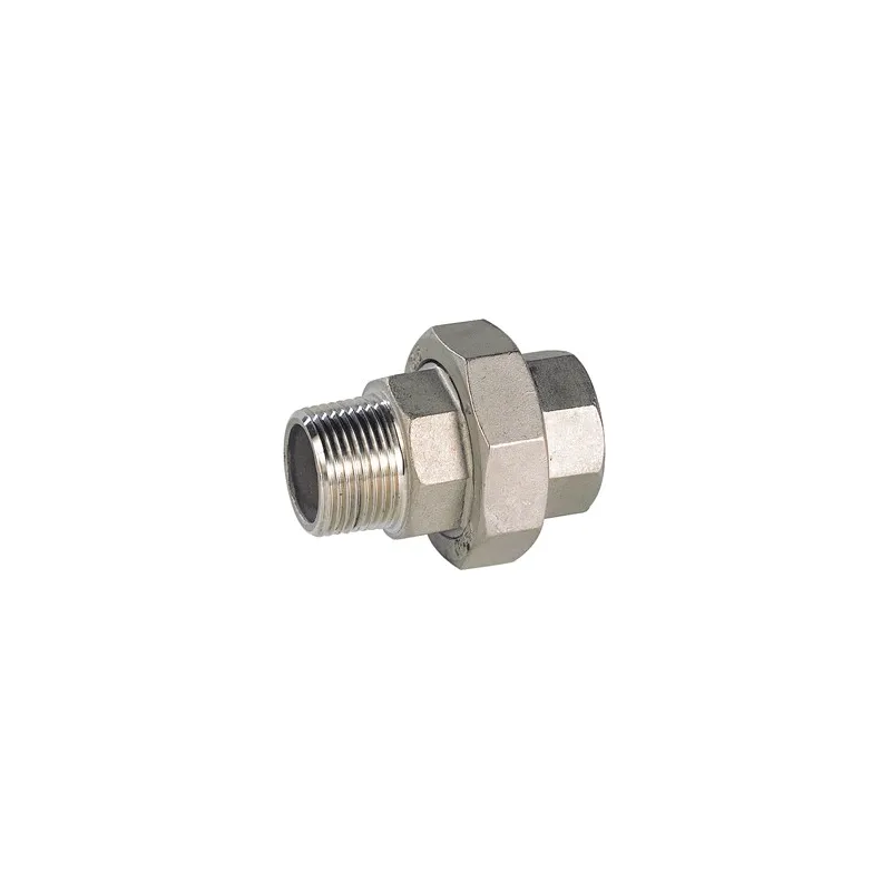 Raccord union mâle - femelle acier inox ASTM A351 CF8M BSP à portée conique