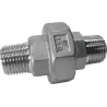 Raccord union mâle - mâle acier inox ASTM A351 CF8M BSP à portée conique
