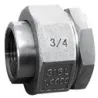 Raccord union 3 pièces usinés femelle - femelle acier inox ASTM A312 F316L BSP