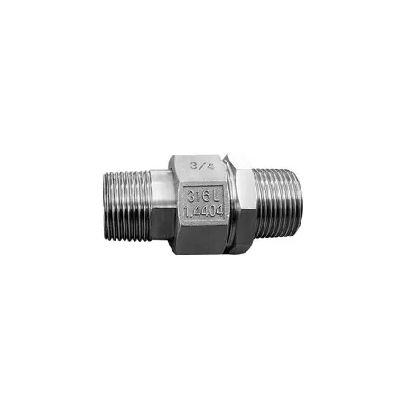 Raccord union 3 pièces usinés mâle - mâle acier inox ASTM A312 F316L BSP