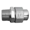Raccord union 3 pièces usinés mâle à souder BW acier inox ASTM A312 F316L BSP