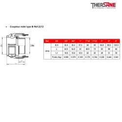 Coupleur mâle type B Ref.2212