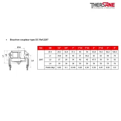 Bouchon coupleur type DC Ref.2207
