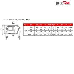 Bouchon coupleur type DC Ref.2247
