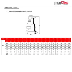 Jonction symétrique à verrou Ref.2412