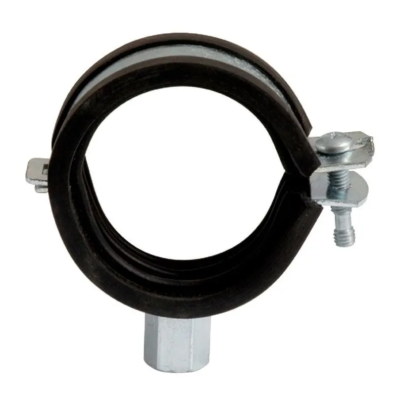 Collier à charnière isophonique embase M8x125 et M10x150 acier zingué