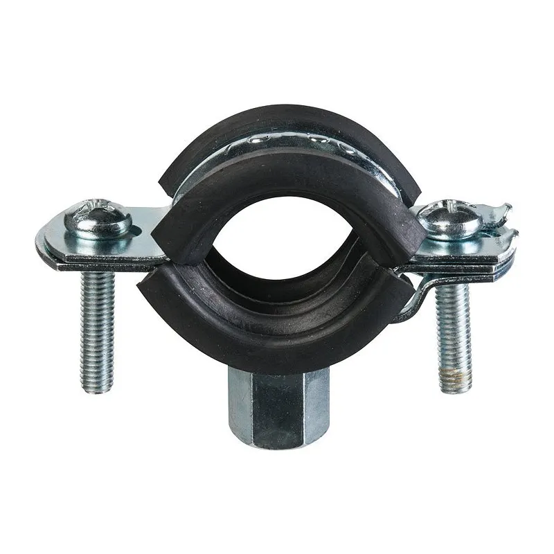 Collier à charnière isophonique embase M8x125 et M10x150 acier zingué