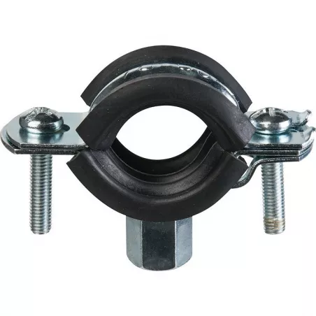 Collier à charnière isophonique embase M8x125 et M10x150 acier zingué