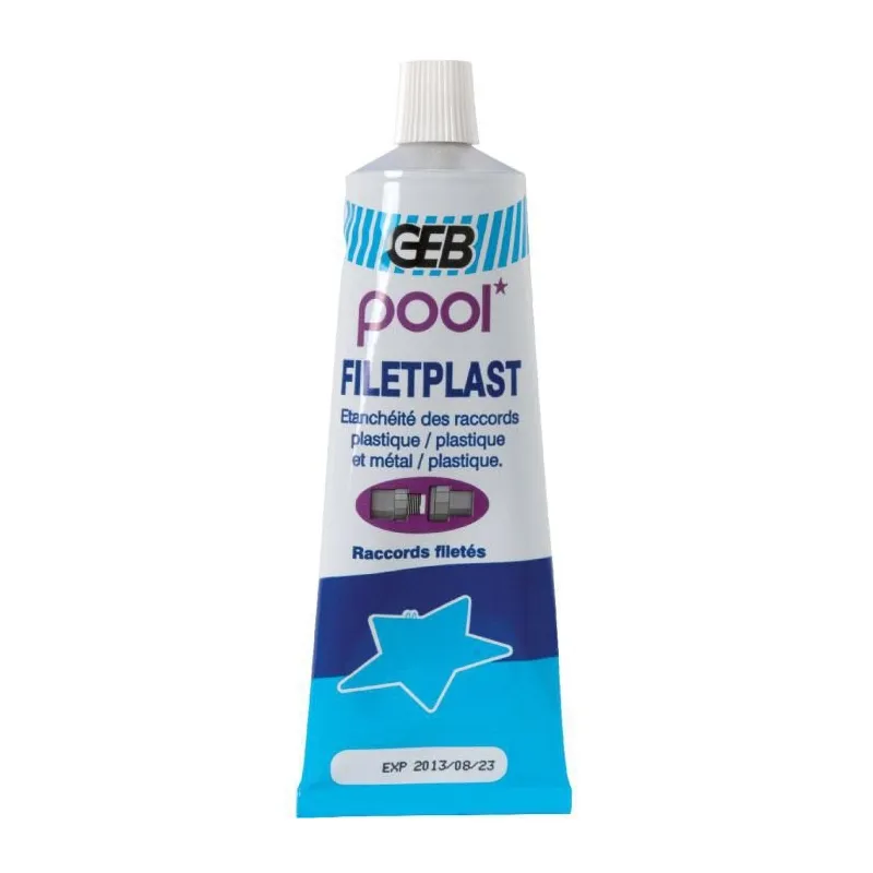 Pâte d'étanchéité POOL FILETPLAST pour raccords plastiques 100g