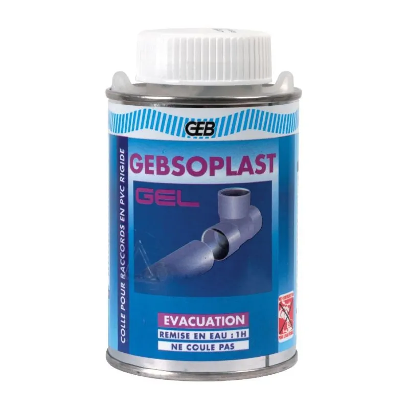 Colle PVC spéciale évacuation GEBSOPLAST GEL boite 250ml